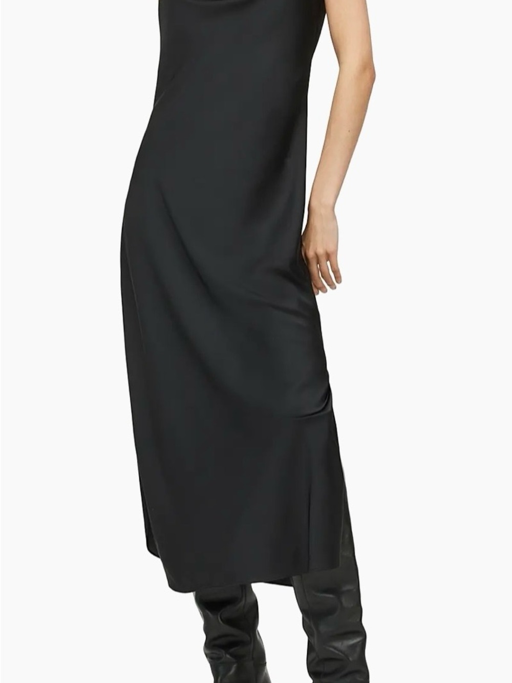 AllSaints Hadley Black Slip Maxi Dress- perfect condition!